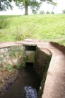 The exit channel and cleared top of the stonework