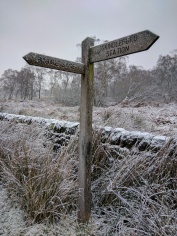 Sign to Hathersage and Grindleford